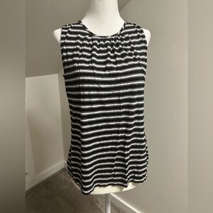 Nine West black/white striped tank